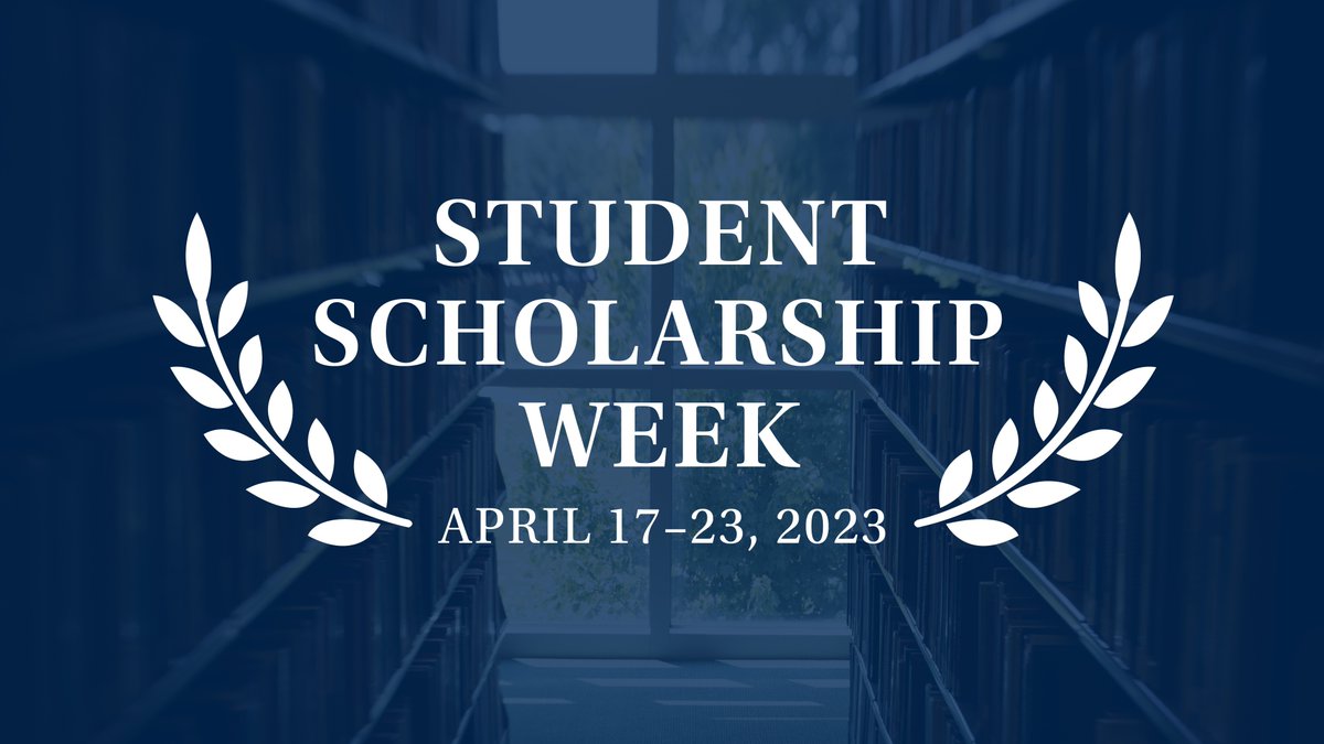 Student Scholarship Week continues with events throughout campus that showcase student research. See monmouth.edu/provost/studen… for event listings.