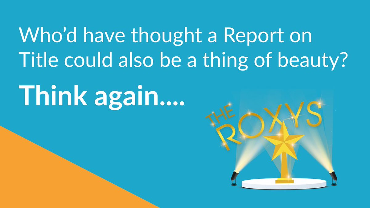 Introducing The Roxy Awards! Named after our Property Report guru Roxanne, every month we award the best Report on Title covers, with the coveted 'Roxy'!

View the covers competing and submit your cover 🏆: bit.ly/41IzDSp

#TheRoxys #ReportOnTitle #Conveyancing