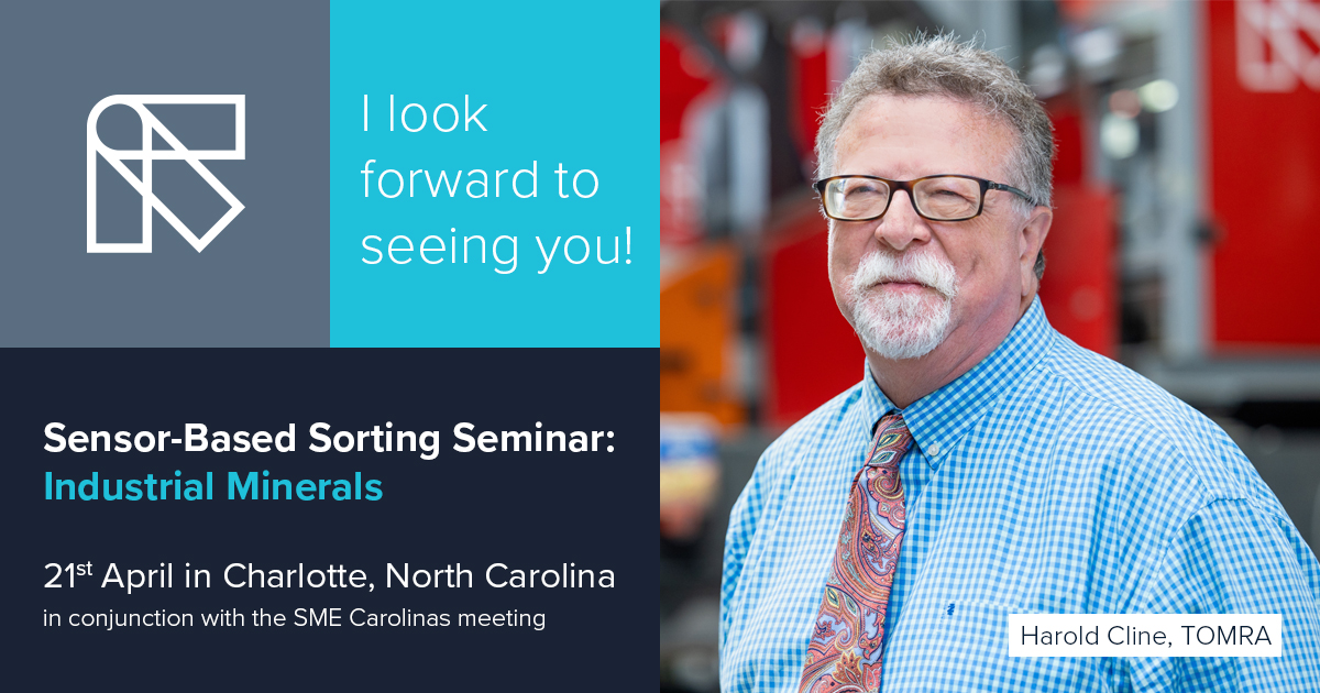 TOMRAMining's tweet photo. It’s not too late! There is still time to book your place at #TOMRA’s Seminar: Industrial Minerals. Experienced and influential industry leaders will explain how #SensorBasedSorting can help you convert your resource into value. Register now! https://t.co/2koP4nEAu1