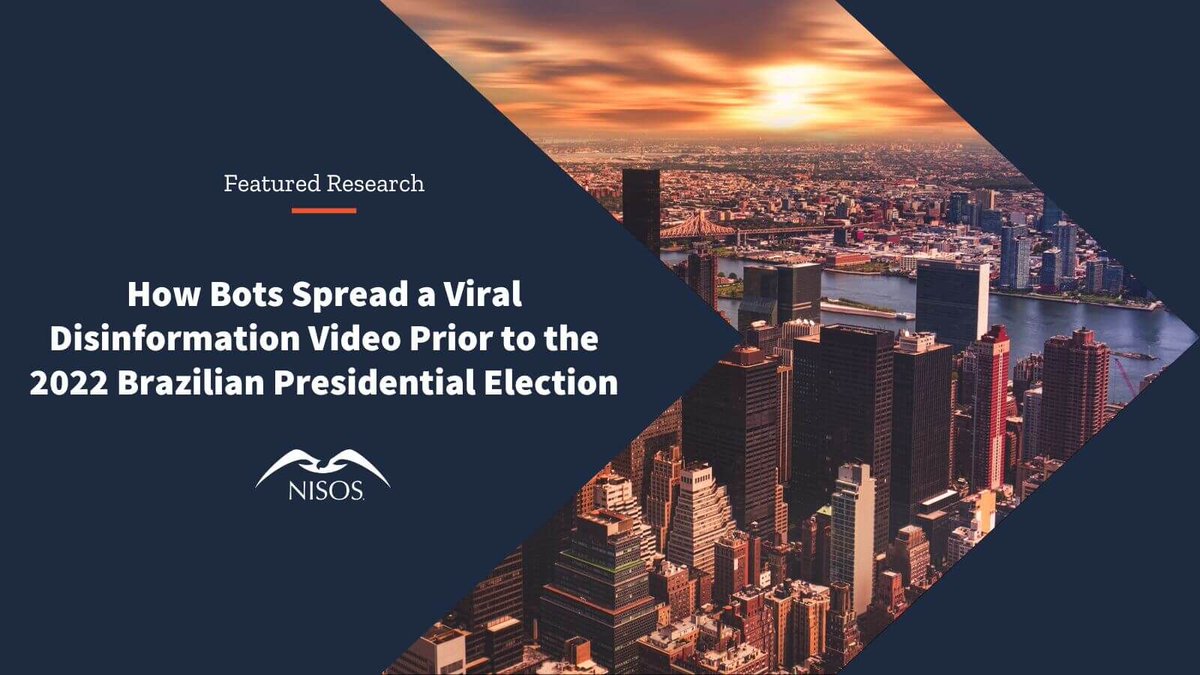 nisos's tweet photo. In the latest investigative research report from Nisos, our experts discovered a scheme to spread disinformation leading up to the October 2022 Brazil presidential election. 

Read the full report here: https://t.co/rNUZdXgXRd

#Cybersecurity #ThreatIntel #ManagedIntel https://t.co/CyMnLqk33X