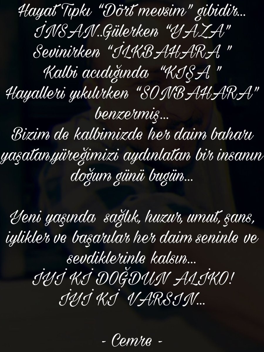 cmr90_alikofan's tweet photo. sana dair içimizde hiç bitmeyecek bi sevgi var ve bunu anlatmak için ne yazsak ne söylesek yetmez 
tek diyebildiğimiz gönlümüzün en derininden “seni çok seviyoruz” 💙
İyi ki doğdun Alikomuz.🎂
- SON -

#AliAtay https://t.co/PCslbHROsT