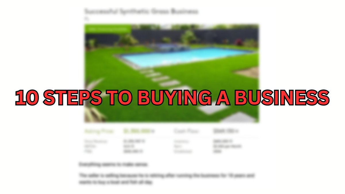I'm on track to hit $100,000/month through Small Business Acquisition.

So I created a 10-page doc on the 10 Steps I use to buy them.

And for 24 hours, it's FREE.

Like &amp; Reply "Biz" and I'll send you the link.

(Must Follow for Auto-DM)