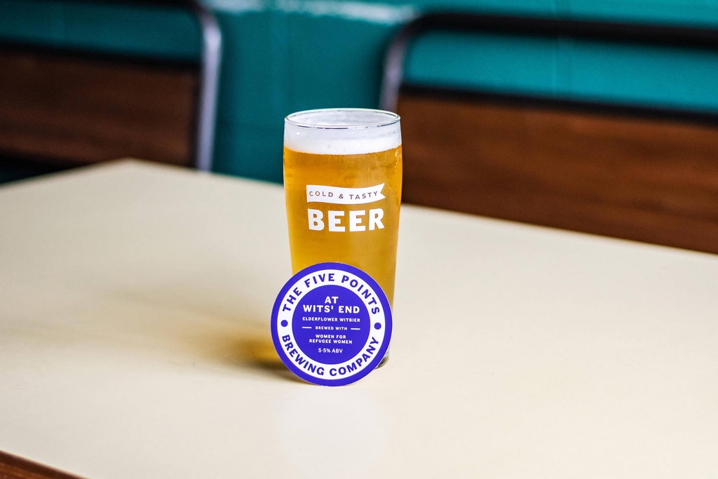 🍺 New beer alert! <a href="/FivePointsBrew/">The Five Points</a> are today set to release a special charity beer, called At Wits' End, brewed in collaboration with Women for Refugee Women on International Women's Day. Head to their brewery taproom tonight for a first taste.

More info: londonbrewers.org/news/five-poin…