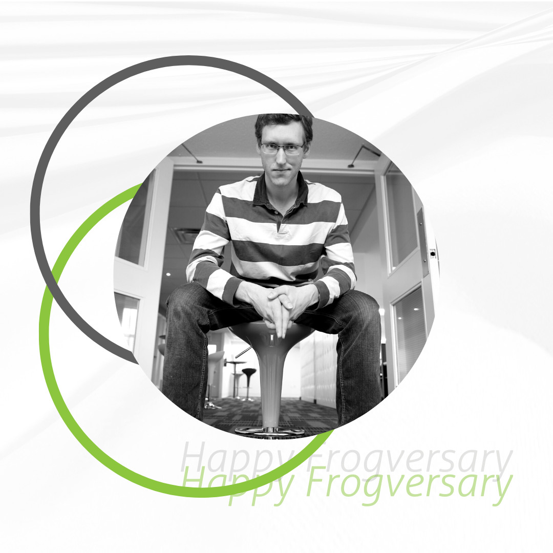 Happy Frogversary, Eric! 🐸

Thank you for 14 years of dedication! We would be lost without your tech abilities. 💻

#treefrog #digitalagency #froglife #workplaceculture #agencylife