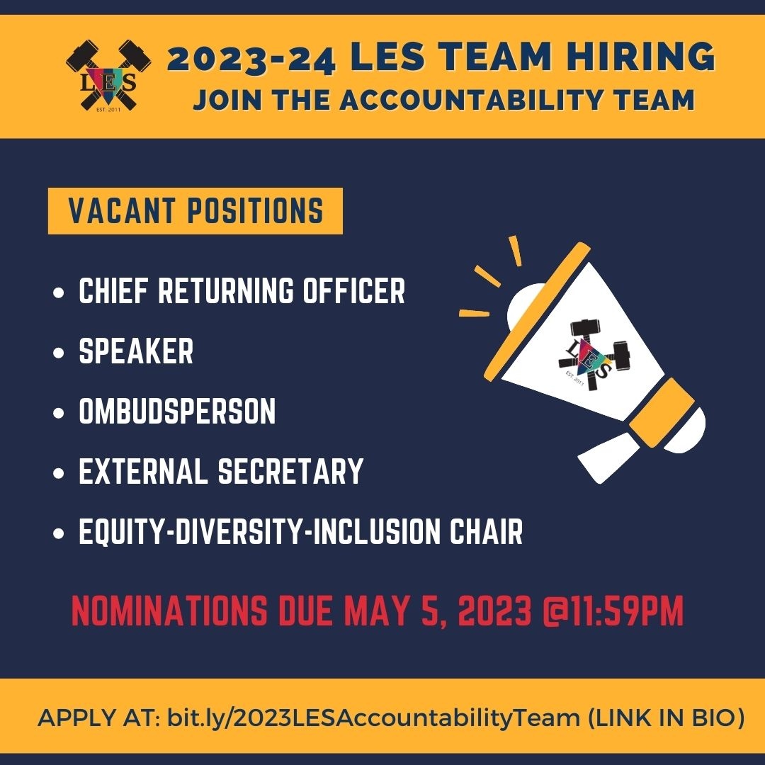 lasengsoc's tweet photo. The nomination period for the following positions!

https://t.co/SHraIHZ6uf

If you are interested in working with LES and gaining experience be sure to apply before the deadline.

For any questions or concerns, email cro@lasengsoc.com or private message me (Discord: Timi#7940) https://t.co/4r096D5Luu