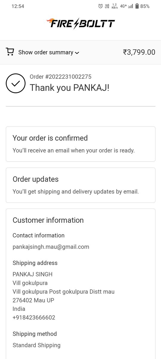 PANKAJ_9305's tweet image. @fireboltt__ i bought a legacy smart watch and i returned it also but there are no refund yet, it was too long more than 15 day, what a #cheapService what a policy that when i take money i will not refund it,