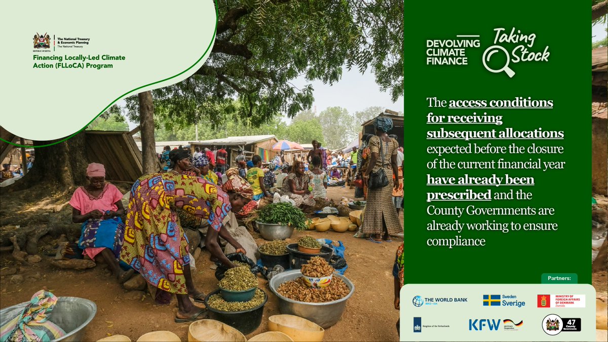 climate_ke's tweet image. The access conditions for receiving subsequent allocations expected before the closure of the current financial year have already been prescribed and the County Governments are already working to ensure compliance.

#takingstock #locallyledclimateaction  #environment #FLLoCA