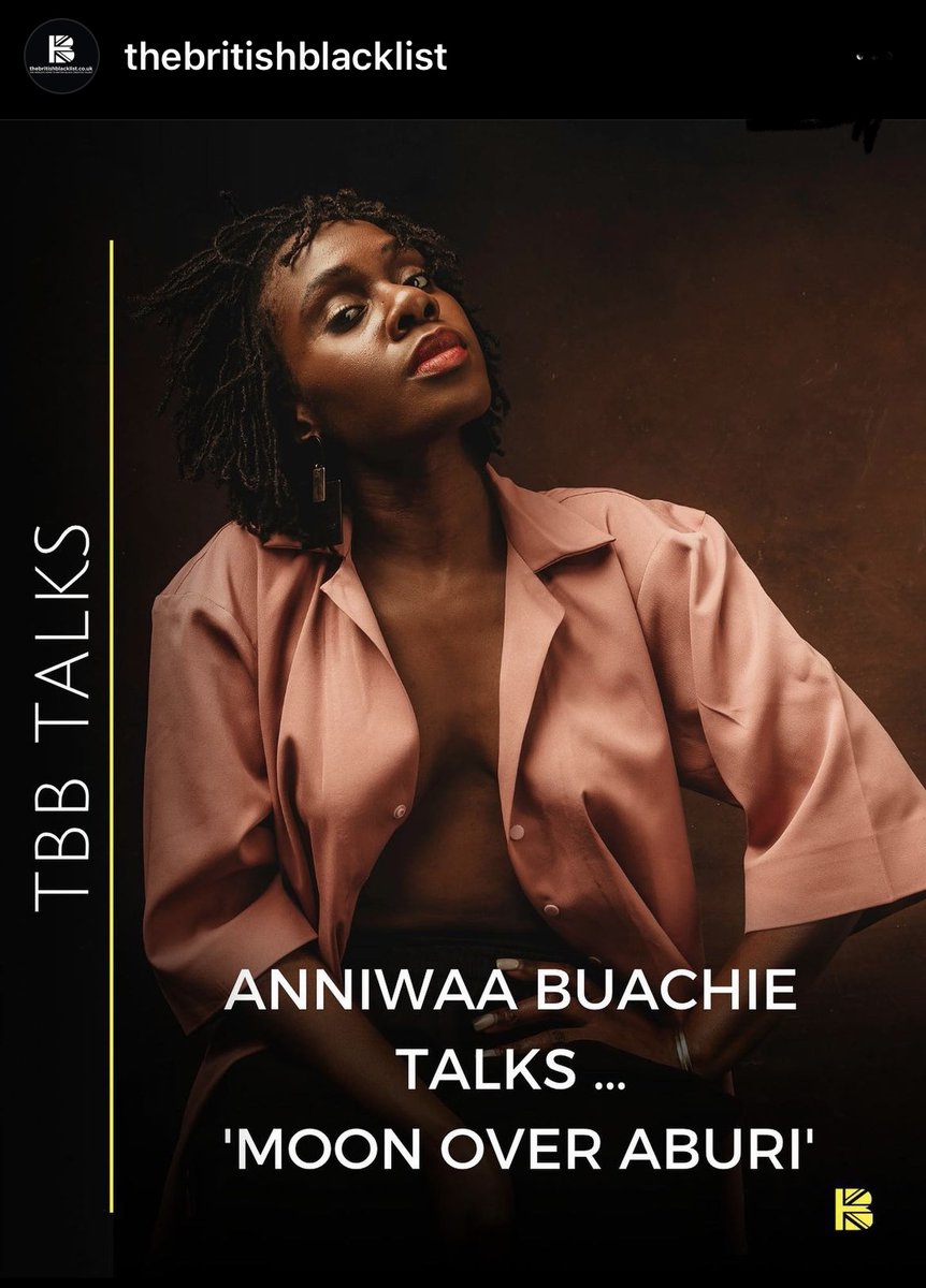 AnniwaaBuachie's tweet photo. Thank you @BritBlacklist for providing me with the opportunity to sit down and chat with you about my latest project Moon Over Aburi written by @kwamedawes
Article: https://t.co/UgrGvA7o06
#TBBTalks #TBBScreen #MoonOverAburi #WomenInFilm #BlackFilmmaker #TheBritishBlackList https://t.co/GwFnfZs4KS