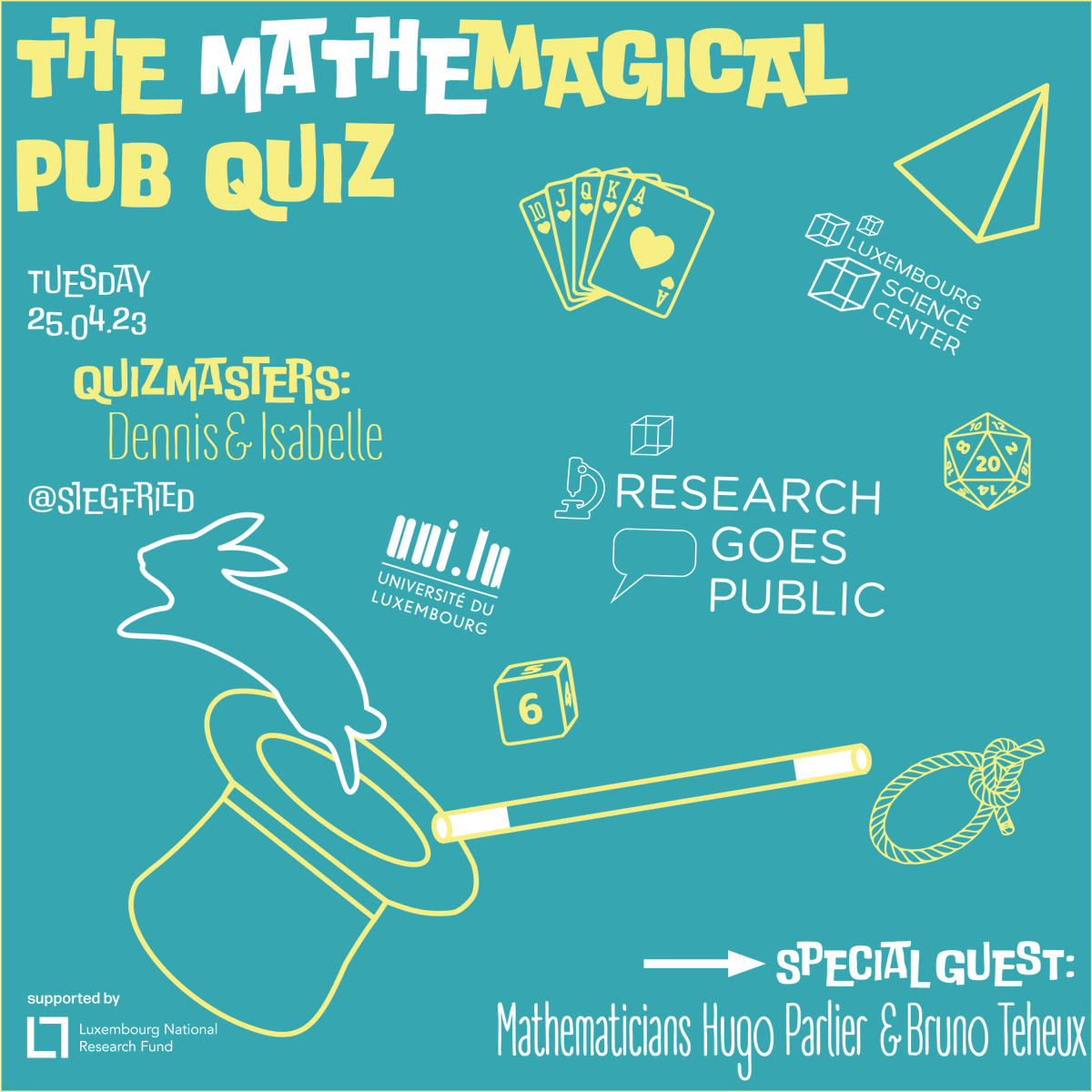 Un Pub Quizz à propos des maths? C'est à Luxembourg ce 25 avril! Voir s.42l.fr/pubquiz