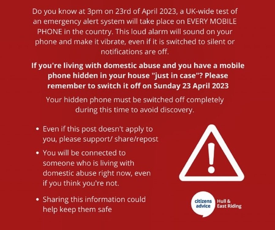 Women: fuck, the national alert could let my abusive partner know about my safety phone...

Men: crap, must remember to switch the burner phone I use to text the mistress off....
🙄
#DomesticAbuse #irony