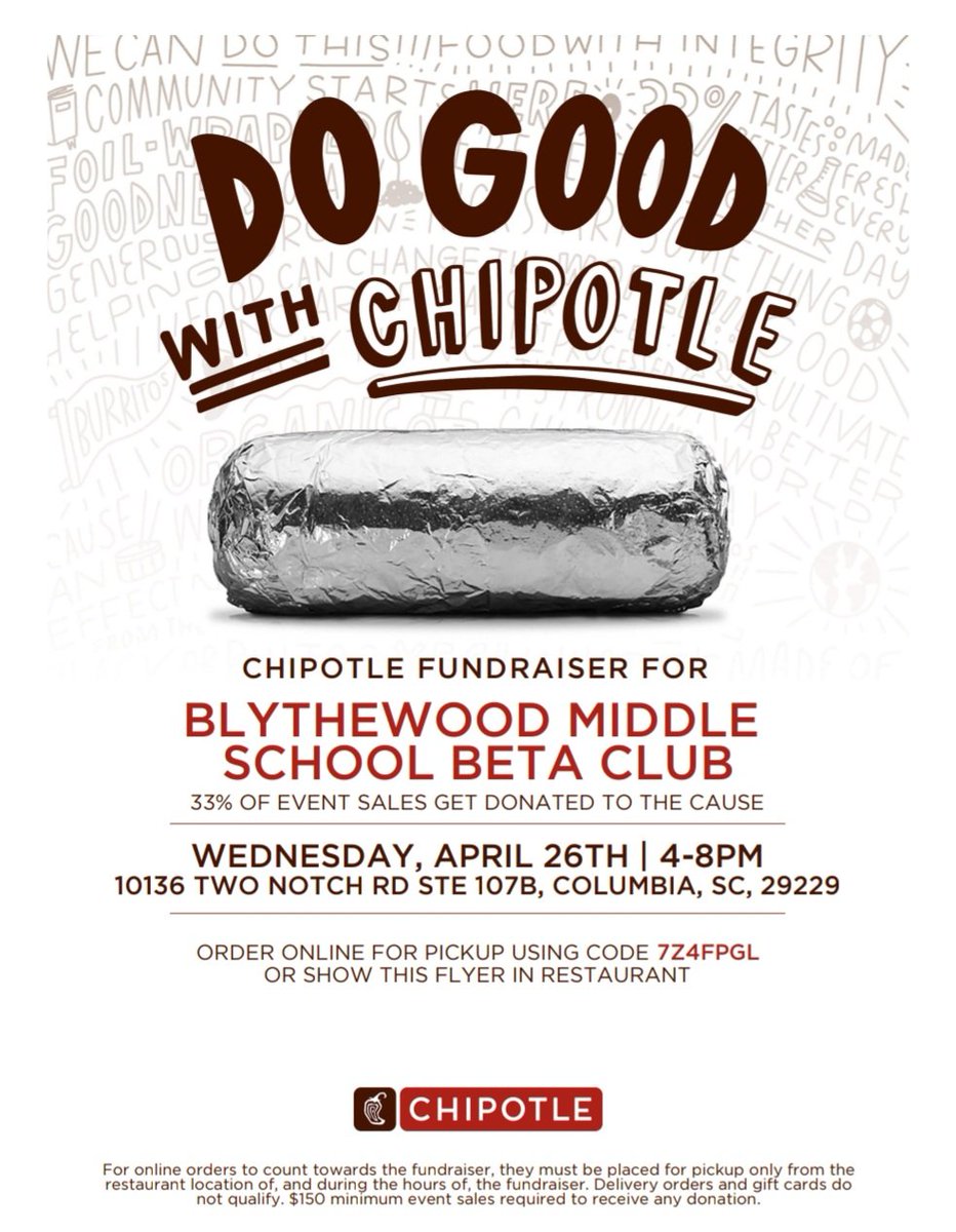 BMSBetaClubR2's tweet photo. Please join us to help support Blythewood Middle School Beta Club's last fundraiser of the year! @BMSatRSD2 @RichlandTwo https://t.co/3LdrCBPbfA
