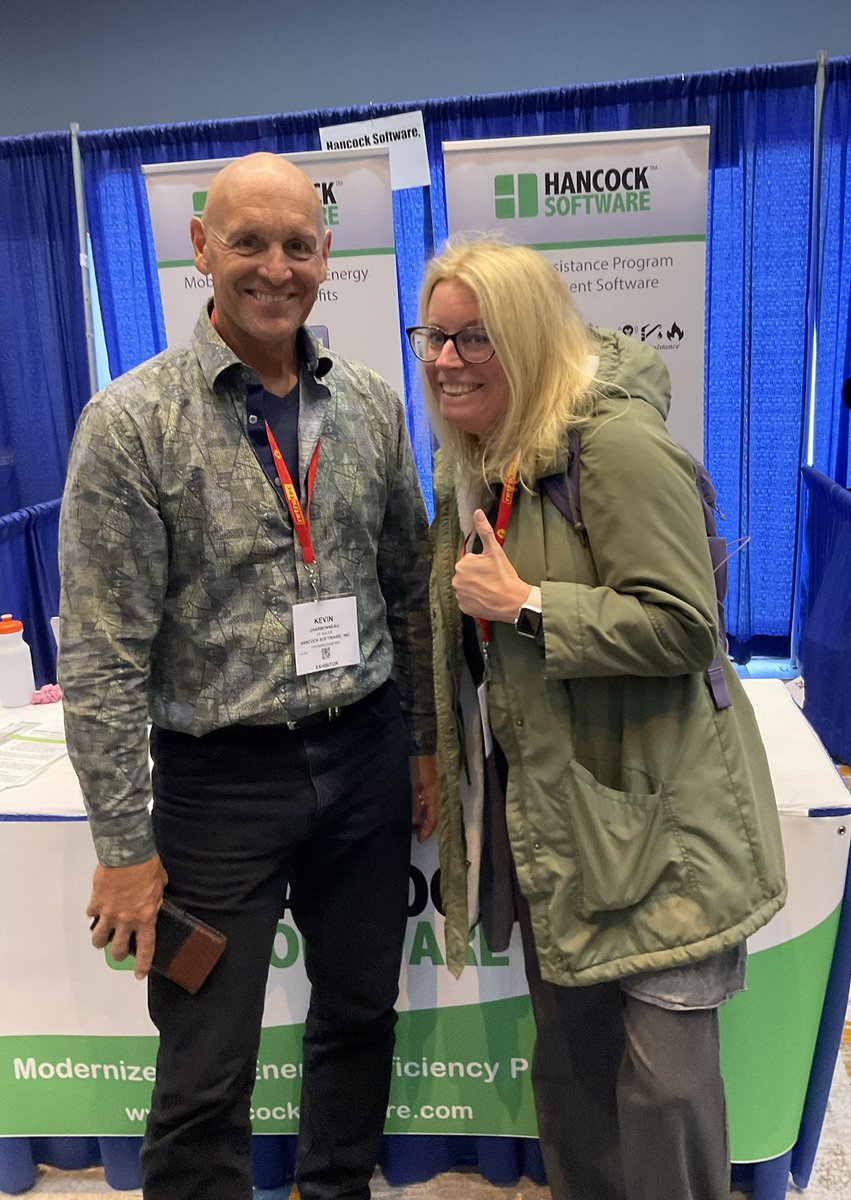 hancockenergy's tweet photo. Lauren from Louisana. Did you know Louisana was Hancock's first state-wide weatherization customer? They have been a customer for almost 20 years! #NHPC23 https://t.co/PYKACItyDf