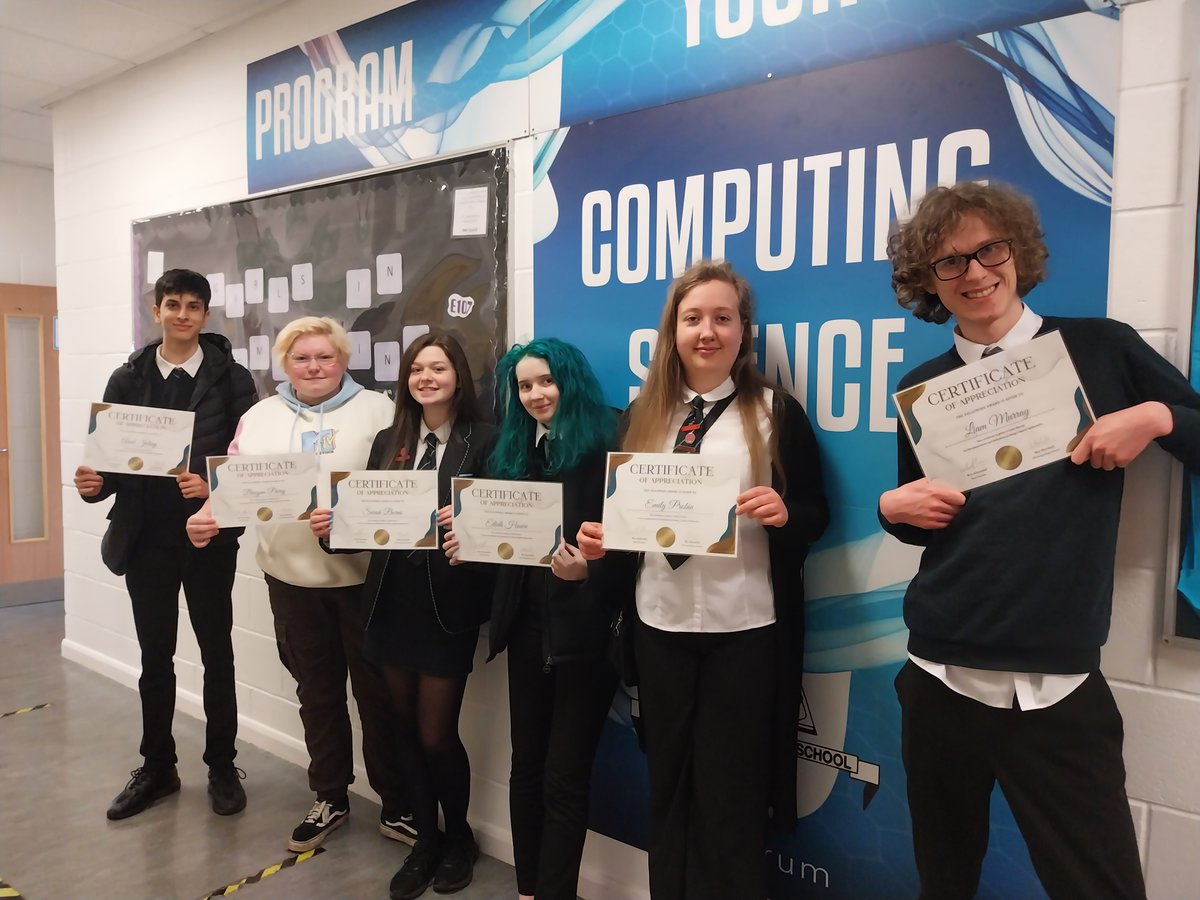 CompsciDunc's tweet photo. Our S6 Ambassadors have worked with us since S1 and were the first subject ambassadors in Duncanrig! Thank you all for your amazing contribution to our dept, to the school and the wider community. We will really miss you and wish you every success in the future @DuncanrigScndry🥰 https://t.co/KTcqamN4Qp