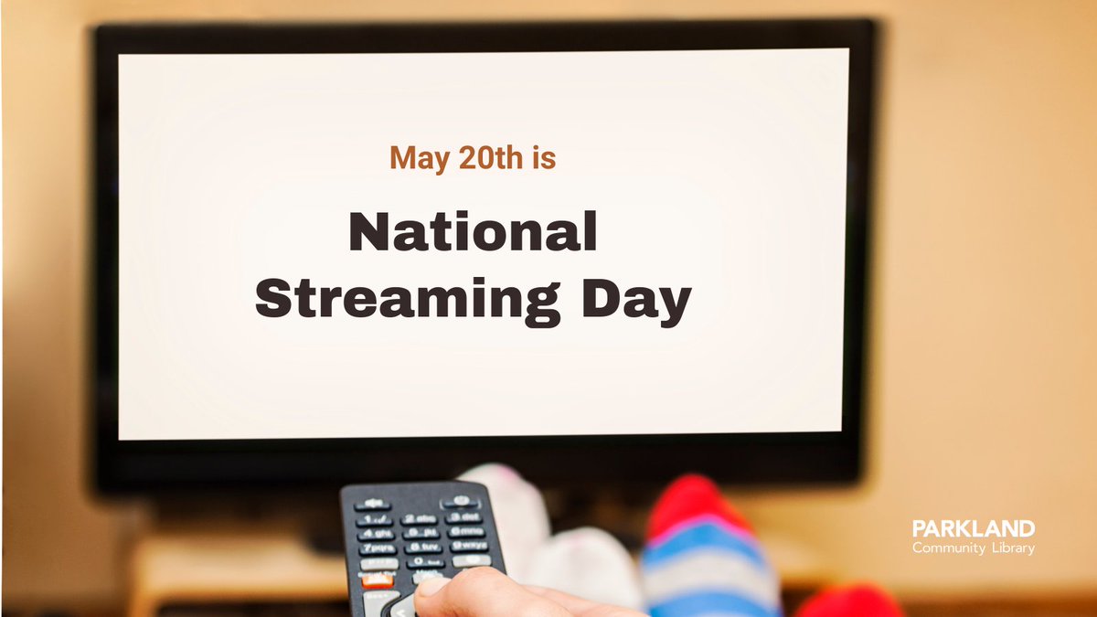 Celebrate National Streaming Day! Browse TV shows and movies on Hoopla or check out a Google Chromecast from our Library of Things today.

Hoopla: hoopladigital.com
Chromecast: bit.ly/41ivbtK
PCL's Library of Things: parklandlibrary.org/library-of-thi…

#mypcl #streamingday