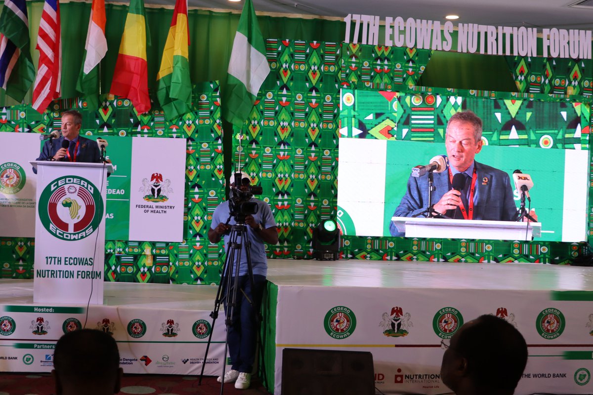 the immorality & the unacceptability of malnutrition.  Thank you.' - Shawn Baker, Chief Program Officer, Helen Keller Intl. At the Ongoing 17th ECOWAS Nutrition Forum. 
5/5
#nutrition #nutritionforkids #SDGs #sustainable #Sustainability #nutritionfinancing