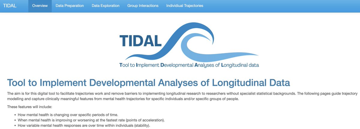 We are SO excited to introduce you to our beta version of TIDAL: Tool to Implement Developmental Analyses of Longitudinal data 🌊. TIDAL facilitates growth-curve modelling by taking you from raw data ➡️ trajectory in  minutes. Some examples &amp; applications here ⬇️ <a href="/wellcometrust/">Wellcome</a>
