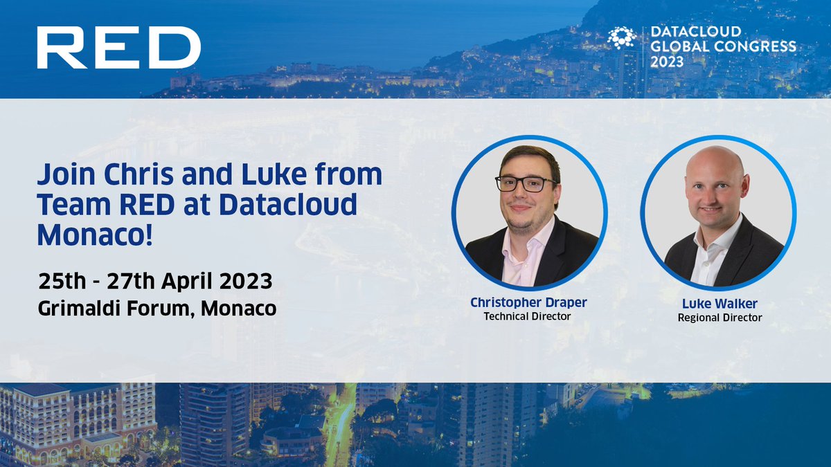 1 week to go!
 
Join senior leaders Christopher Draper and Luke Walker from #TeamRED at Datacloud Monaco!
 
Let us know you're coming ⬇
rb.gy/btw8j

#REDAlerts #DatacloudGlobalCongress #DataCentres #Monaco
