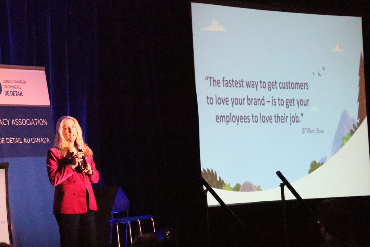 RetailCouncil's tweet photo. .@Tiffani_Bova of @salesforce opens #RCCHR23 on being active stewards for employees in order to grow your brand.
"Who is delivering on your company's customer-led statements? Who are the keepers of those promises? Your employees." https://t.co/Pzg7LIonTM