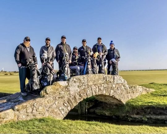 orcagolfbags's tweet photo. Our bags on the @BridgeSwilcan
Four veterans from Australia and three from USA had that dream, thanks to great work of Eric Hatch and St. Andrews Legacy Group. We are so happy to have played a small part.
#veterans #heroes #golfcourse #golf #ericabennettdesign https://t.co/GCfldULX37