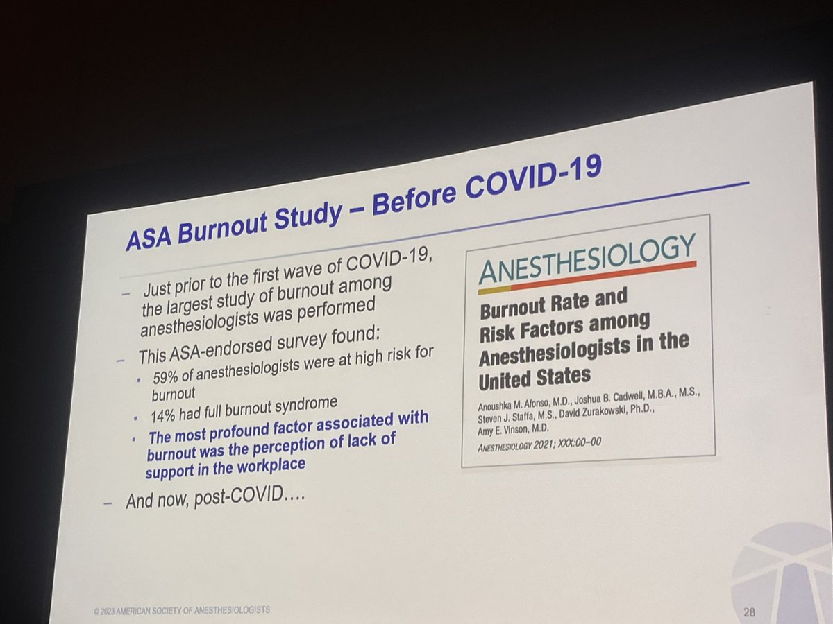 Jaime Baratta (@jattarab) on Twitter photo 59% of physicians were at risk for #burnout before COVID-19 pandemic. Have the numbers increased since then and what are the biggest drivers? <a href="/ASRA_Society/">ASRA Pain Medicine</a> <a href="/shaskinsMD/">Stephen Haskins</a> #ASRA100 #ASRASpring23 #wellnessSIG 59% of physicians were at risk for #burnout before COVID-19 pandemic. Have the numbers increased since then and what are the biggest drivers? <a href="/ASRA_Society/">ASRA Pain Medicine</a> <a href="/shaskinsMD/">Stephen Haskins</a> #ASRA100 #ASRASpring23 #wellnessSIG