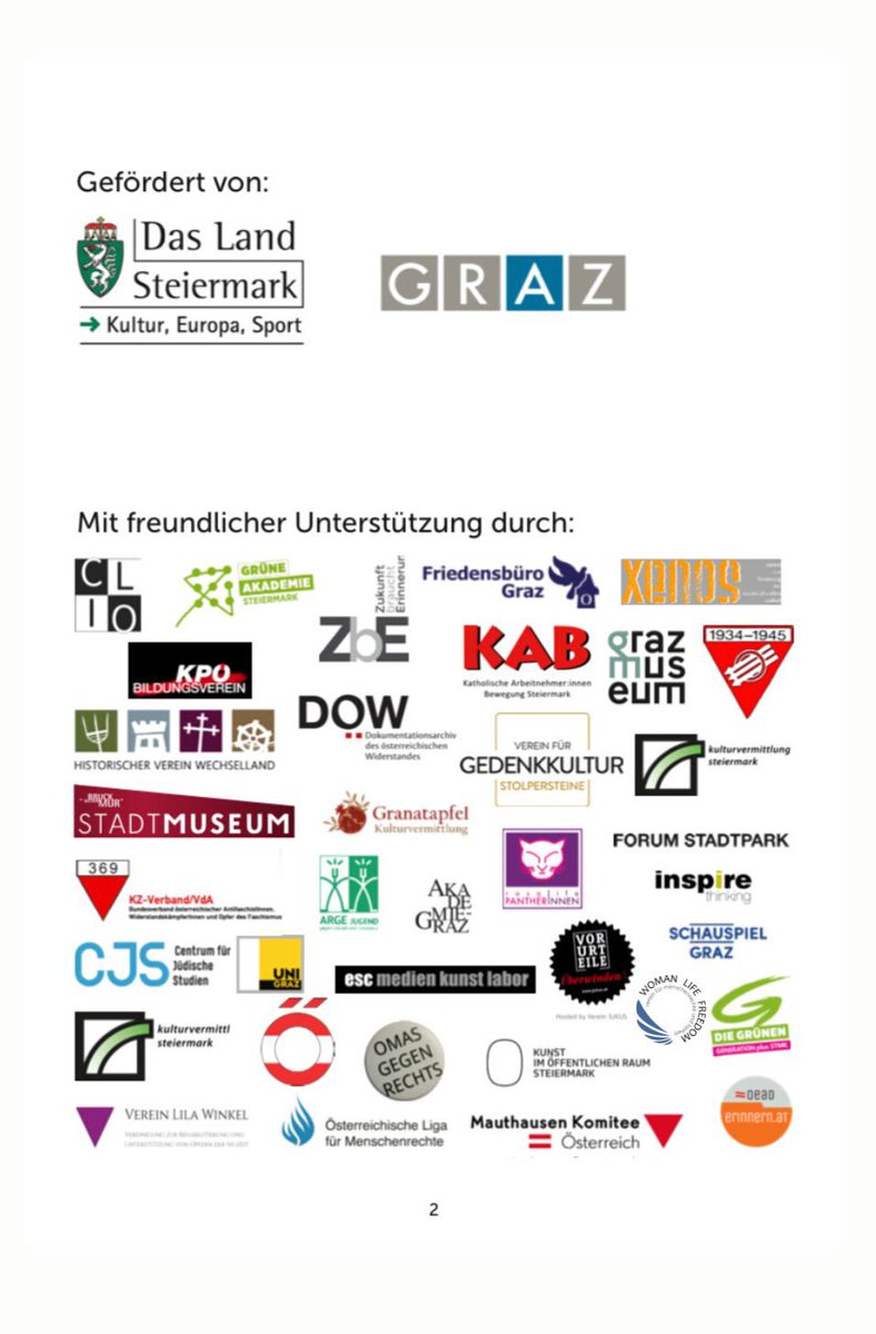 Wir fühlen uns sehr geehrt, am 6. Mai der Veranstaltung „Zukunft braucht Erinnerung“ im Literaturhaus Graz etwas beitragen zu dürfen und freuen uns über eure Teilnahme. 
<a href="/Land_Steiermark/">steiermark.at</a> 
<a href="/rlpgraz/">RosaLilaPantherInnen</a> 
<a href="/VladimirVertlib/">Vladimir Vertlib</a> 
<a href="/HeidrunPrimas/">Heidrun Primas</a> 

#neveragain 
#womanlifefreedom