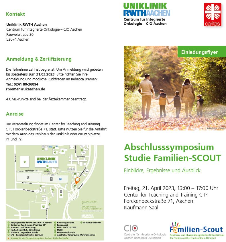TKinNW's tweet photo. SaveTheDate: Morgen, 21. April, 13.00 - 17.00 Uhr Abschlusssymposium "#FamilienSCOUT. #Innofonds-Projekt von @UniklinikAachen, @UKKoeln, @HHU_de, @TKinNW, @AOKRH, @SR_Aachen_News & Caritasverband Aachen. https://t.co/60drxcMrks https://t.co/TVKXgT3QNI