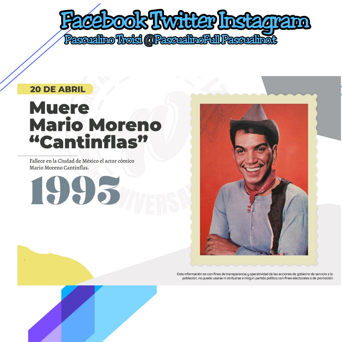 Tal día como hoy #20Abril del año 1995 fallece Actor cómico y Revolucionario Mario Fortino Alfonso Moreno Reyes, mejor conocido como "Cantinflas". #ManoDeHierro
.<a href="/Salser077/">Santiago Lara 24,5K #TROPA PSUV 🇻🇪🇷🇺🇳🇮🇨🇺</a> .<a href="/Preferida1021/">Preferida102.1fm</a> .<a href="/Mippcivzla/">mippci</a> .<a href="/jehova1212/">JEHOVA1212</a> .<a href="/LaOrientalVe/">🌞Del Valle Guevara M.🌞</a> .<a href="/luis16684716/">tuitero de Aragua</a> .<a href="/ja_riera/">José Riera</a> .<a href="/PPTPrensa/">Prensa Patria Para Todos</a>