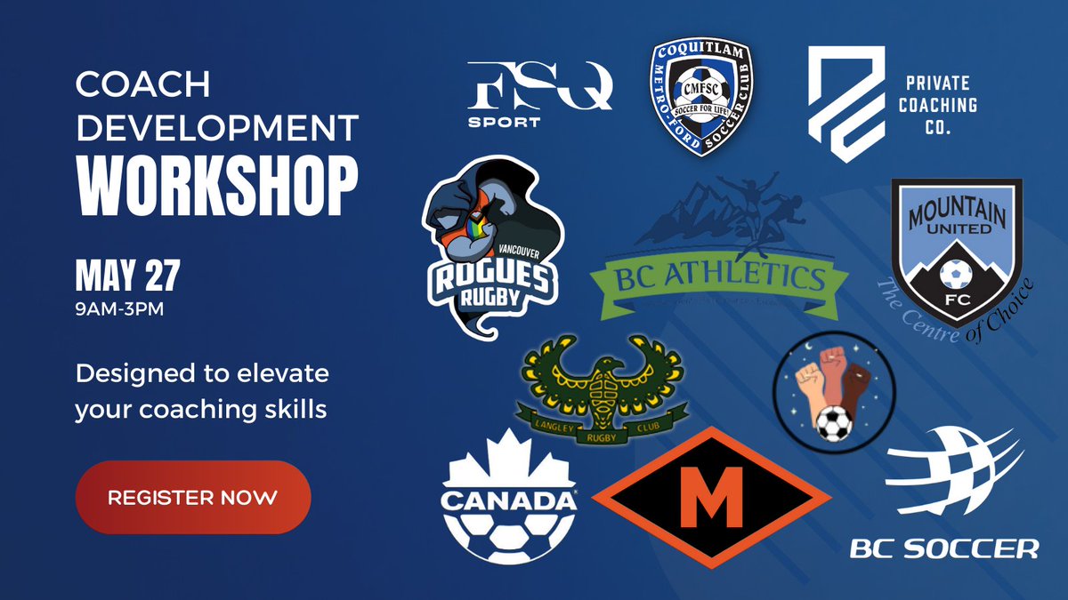 #Vancouver - we’re coming to you! Join us on May 27th  to gain a deep understanding of Player Development, the 5C's of athlete development, &amp; how you can activate these to attract, retain, and grow your membership. Limited spots are available. Sign up bit.ly/may27coach