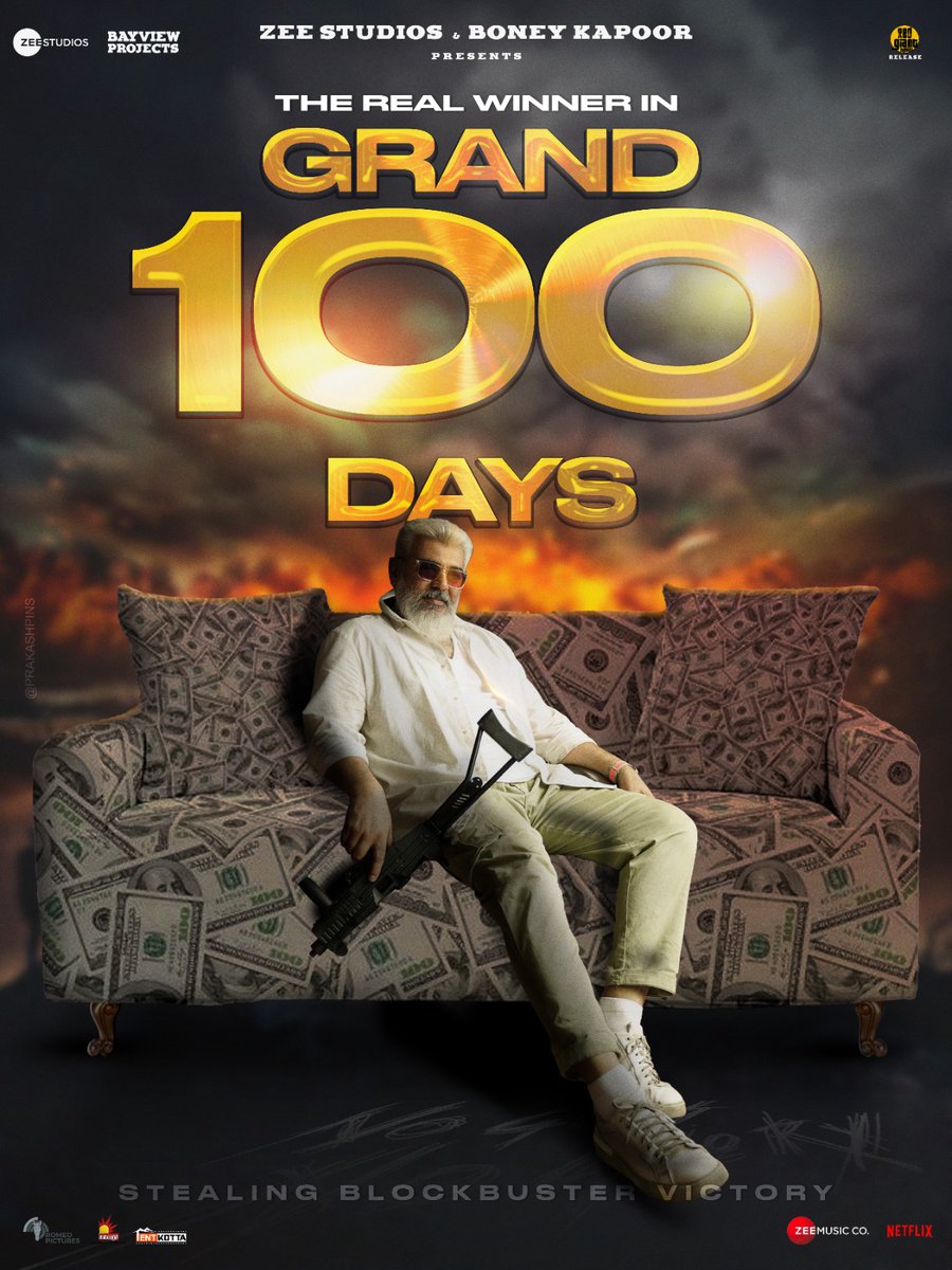 ThalaAjith_FC's tweet photo. 100DAYS OF Mega BB THUNIVU ✨🥳

Record Breaking Teaser

Pongal BO Winner🎉

Monstrous Overseas BO🔥

Content Reached to the Public &amp; Got Grand Welcome all over the World after getting rls in OTT

First Indian movie at top 5 💥

#100DOfPongalWinnerTHUNIVU 

#AjithKumar https://t.co/O93VJRTPWj