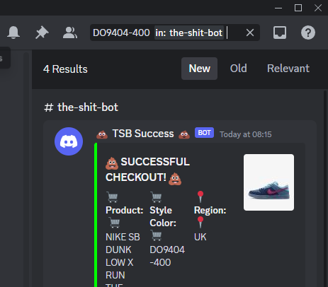 Messed up and ran random sizes on accident, hit lots of small sizes and failed checkouts on big sizes 😭 Bot: @The_Shit_Bot CGs: @myLanceGroup @11Notify @LaboratoryIO Proxies: @theproxyclub @TitanSolutionss Tools: @AuroraTools @DispurGen