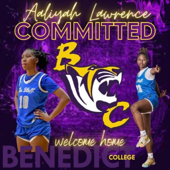 SAthletesLBB's tweet photo. #SilverBluff HS (SC) 2023 G Aaliyah Lawrence (@aaliyahjenaeee) commits to the #Benedict #LadyTigers
@Mrjamesarice @CoachB_Williams @Baller_YaYa @BenedictWBB #HBCU https://t.co/WnXpPe9jaq