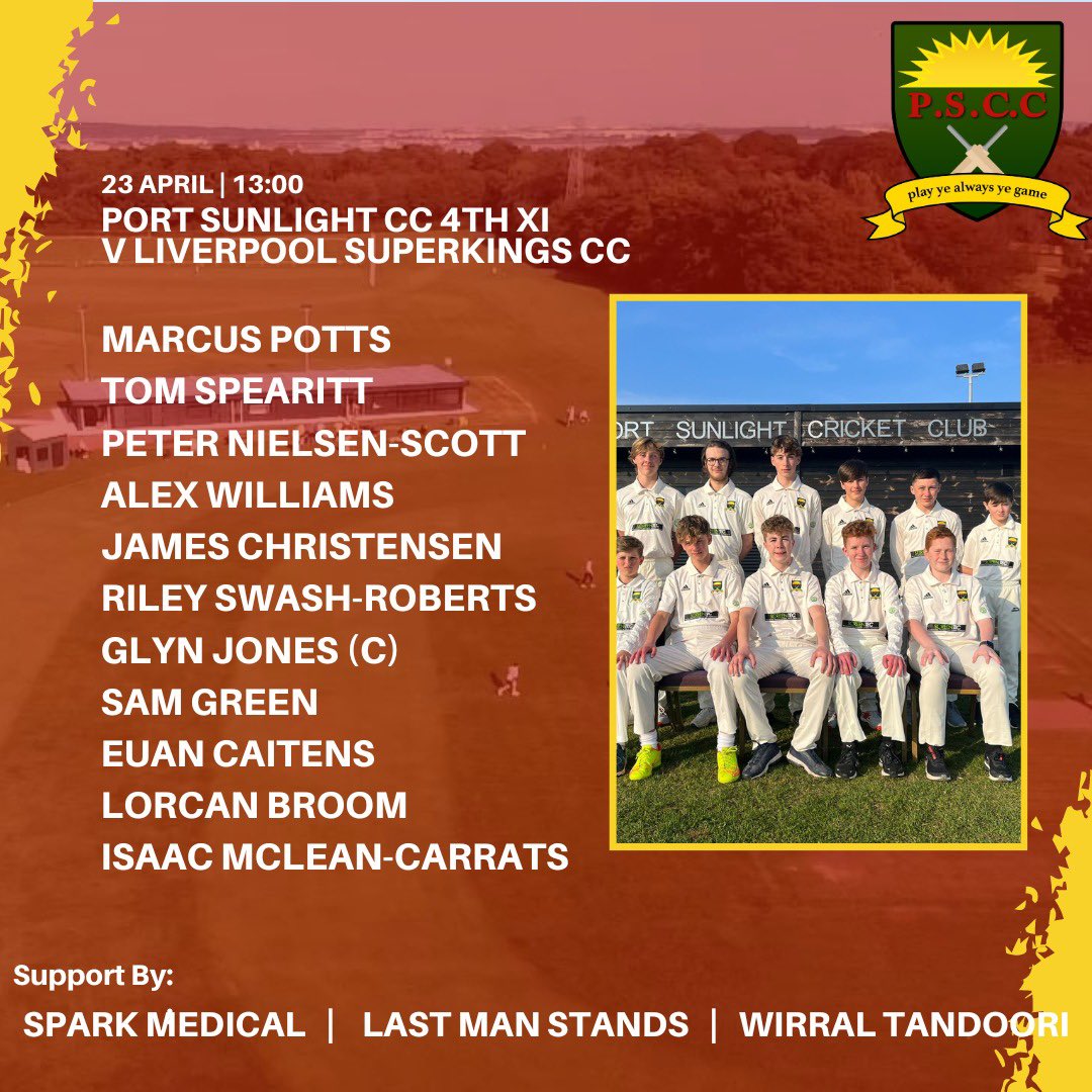 Port Sunlight CC (@portsunlightcc) on Twitter photo Sending good luck to all four senior cricket teams as they kick off their season! A special shoutout to Jamie Hodgson and Tyler Stagg, who are making their league debut for the 1's. Have a fantastic game and a great season ahead! 🏏👍 #cricketseason #teamwork #goodluck Sending good luck to all four senior cricket teams as they kick off their season! A special shoutout to Jamie Hodgson and Tyler Stagg, who are making their league debut for the 1's. Have a fantastic game and a great season ahead! 🏏👍 #cricketseason #teamwork #goodluck