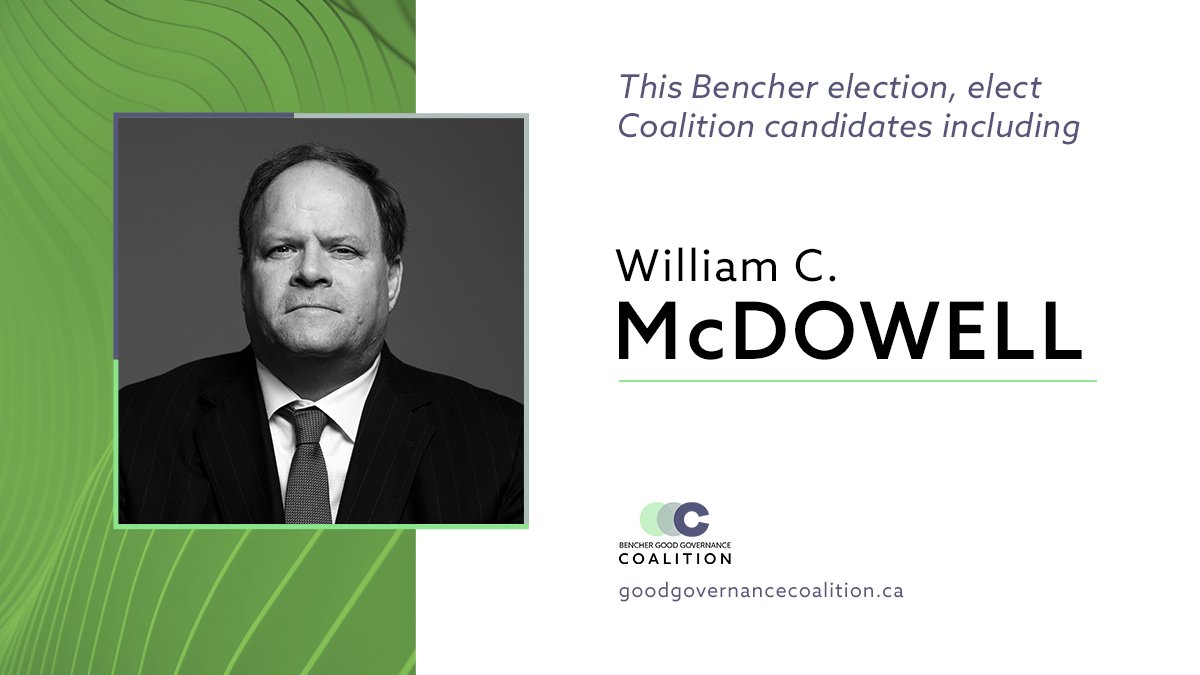 BGG_Coalition's tweet photo. William C. McDowell is a former Associate Deputy Minister of Justice for Canada and a recipient of the Dept. of Justice's National Award for his work in the Maher Arar case. He practices in Toronto. 
Vote today and learn more:
https://t.co/80j7eZ7DlT https://t.co/3PVwfKHjIT
