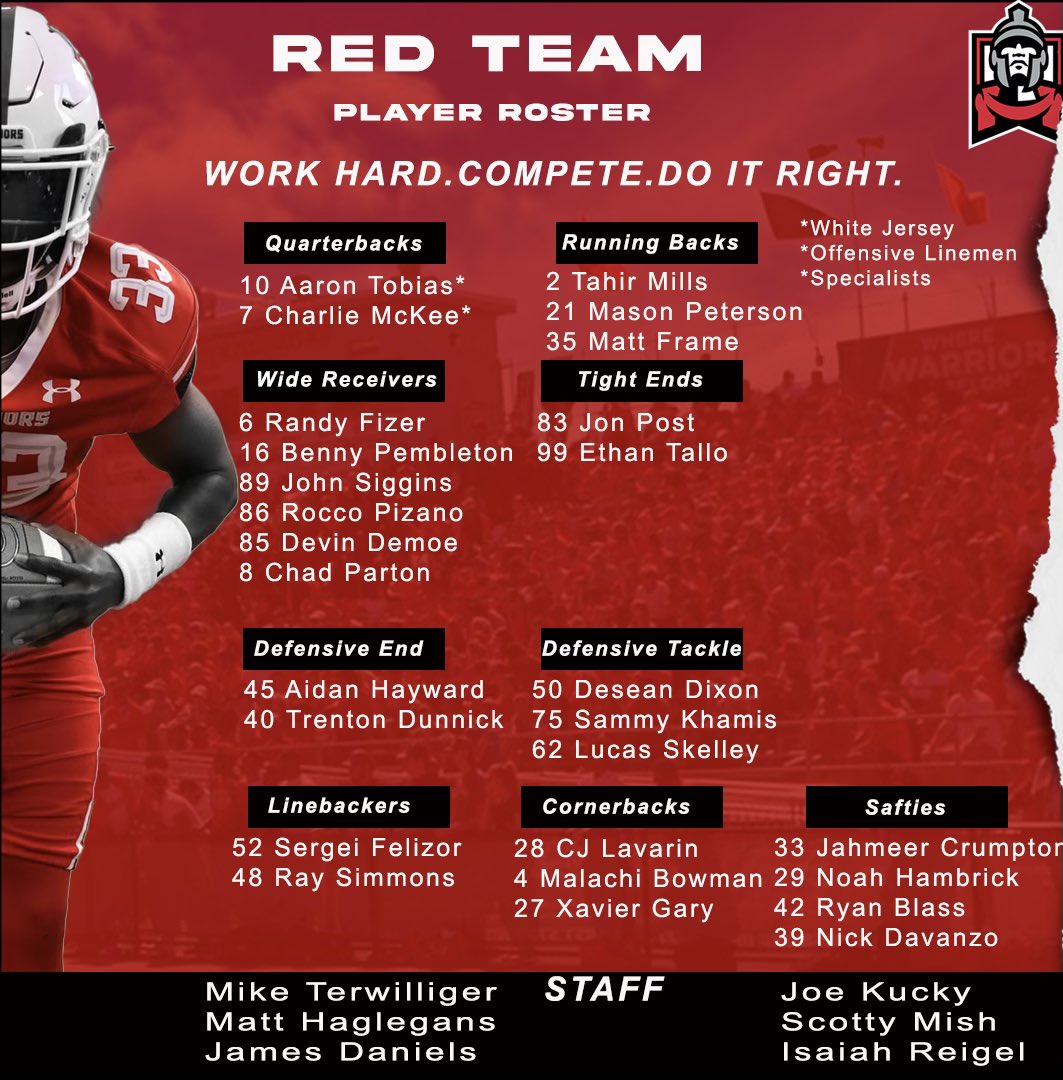 𝑻𝒉𝒆 𝑺𝒕𝒂𝒈𝒆 𝒊𝒔 𝑺𝒆𝒕.

🔴Red &amp; ⚫️Black Game 2️⃣0️⃣2️⃣3️⃣

🗓️Saturday April 22
⏰6:30 pm
📍Gregory-Douds Field

#BLOOD𝘙𝘜𝘕𝘚𝐓𝐇𝐈𝐂𝐊💯

[📸: @dthomsongraphics ]