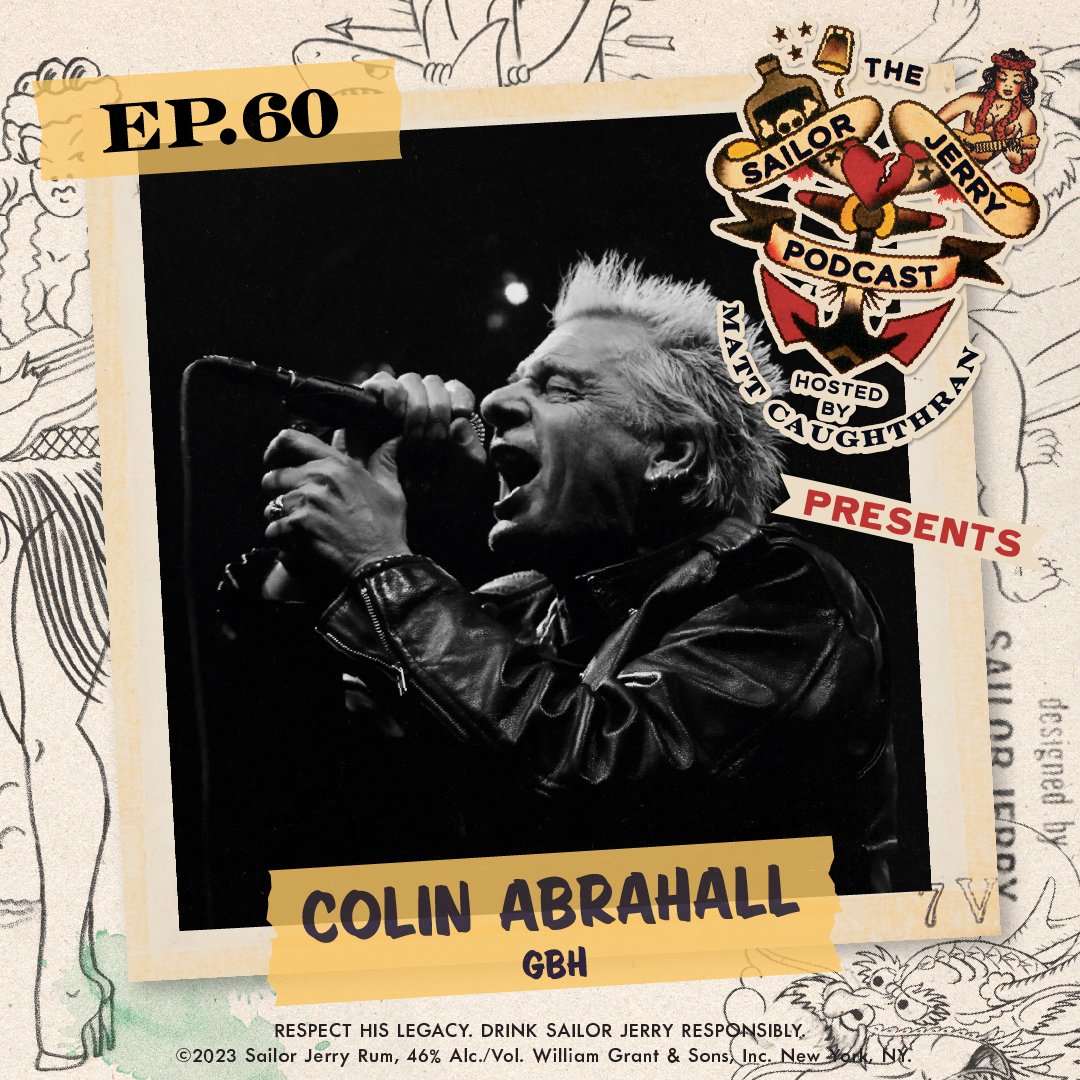 #ALLNEW episode of The Sailor Jerry Podcast is LIVE! 🎧🔥 @gbhuk singer Colin Abrahall joins us, as he and his bandmates prepare to embark on a massive U.S. tour, to talk LEGACY, DANGER, and the history of PUNK. Don’t miss out: sailorjerry.com/en/podcast/
