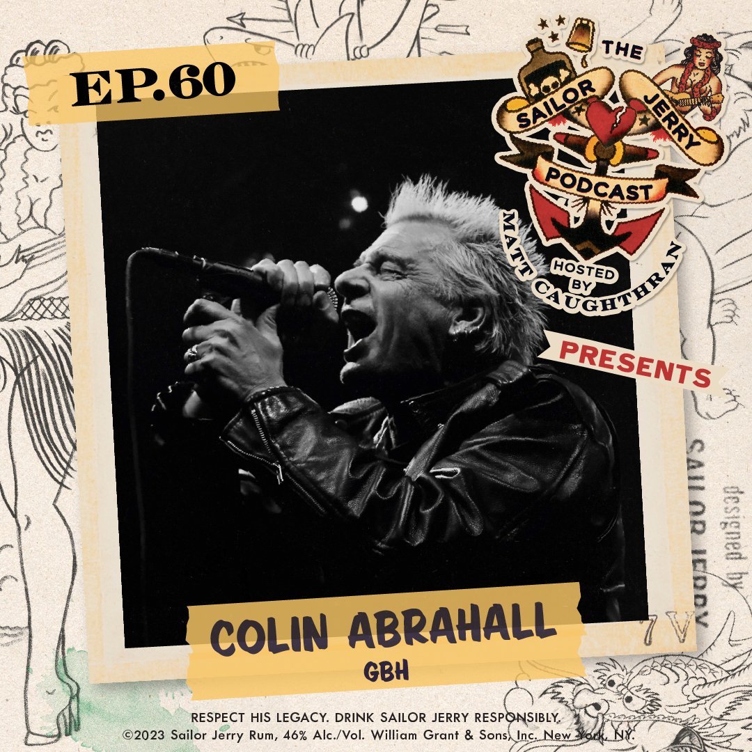 #ALLNEW episode of The Sailor Jerry Podcast is LIVE! 🎧🔥

<a href="/gbhuk/">GBH</a> singer Colin Abrahall joins us, as he and his bandmates prepare to embark on a massive U.S. tour, to talk LEGACY, DANGER, and the history of PUNK. 

Don’t miss out: sailorjerry.com/en/podcast/