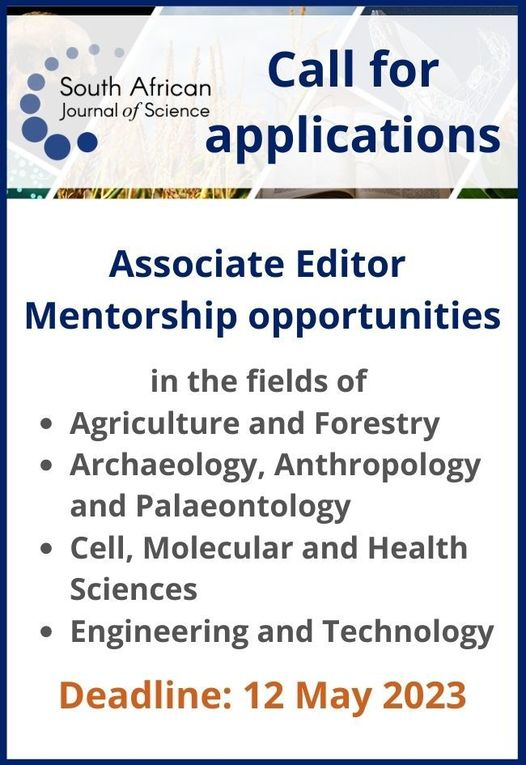 Do you have a PhD and a publication record, but little or no editorial experience? @SAJS_Official is offering mentoring opportunities for early career researchers in South Africa. Learn more here: sajs.co.za/mentorship-pro…