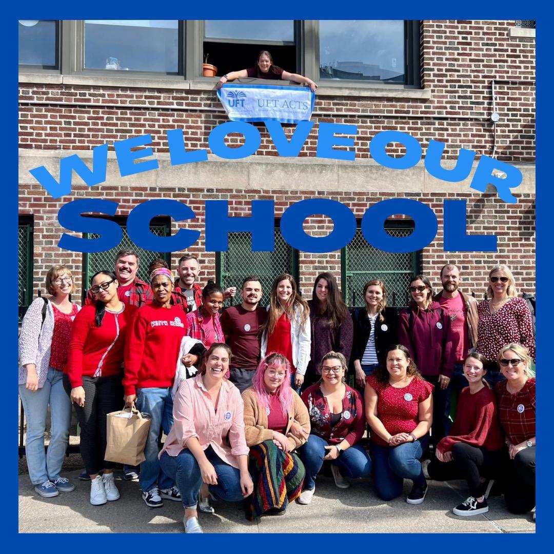 uftacts's tweet photo. Teachers and staff at #GrowingUpGreenCharterSchool in #LongIslandCity wore red to show support of their Union in preparation for our upcoming election. Educators want a voice! https://t.co/NC1rNa6Mep