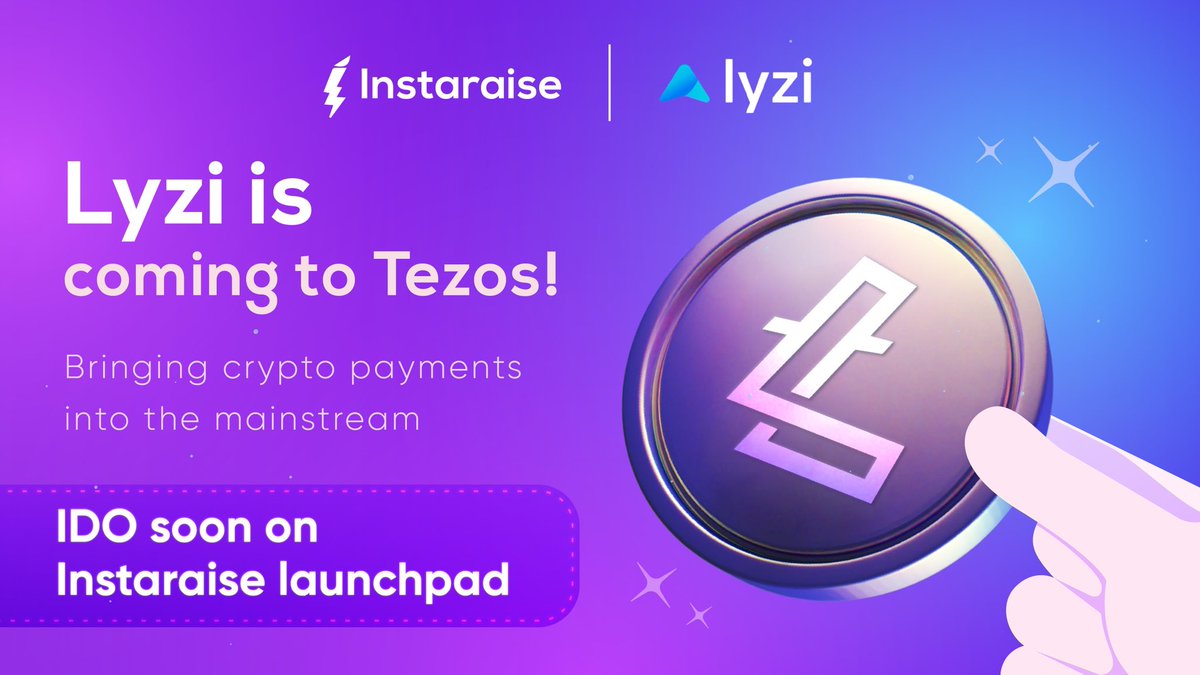 Get ready to welcome a new member on #Tezos✨ 

<a href="/Lyzi_app/">Lyzi 🇫🇷</a>, a tokenized payment and loyalty application built for seamless transactions in #crypto

🔎Explore Lyzi: lyzi.fr/en/

$LYZI public-sale coming soon on <a href="/Instaraise/">Instaraise</a> #IDO launchpad🚀

Stay tuned!👀

#DeFi #XTZ
