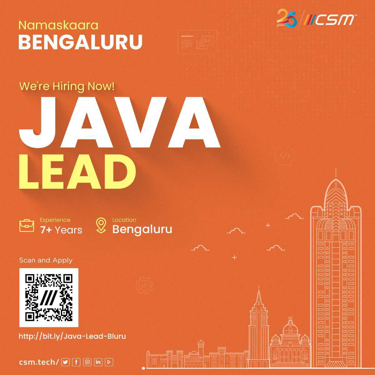 CSMTechnologies's tweet image. We need a leader for our Java Ninjas at our Bengaluru office. Are you the one? 🔎
Join our team and create the future. 🚀
👉🏻 Apply here: bit.ly/Java-Lead-Bluru
#CSMTech #JavaLead #HiringNow