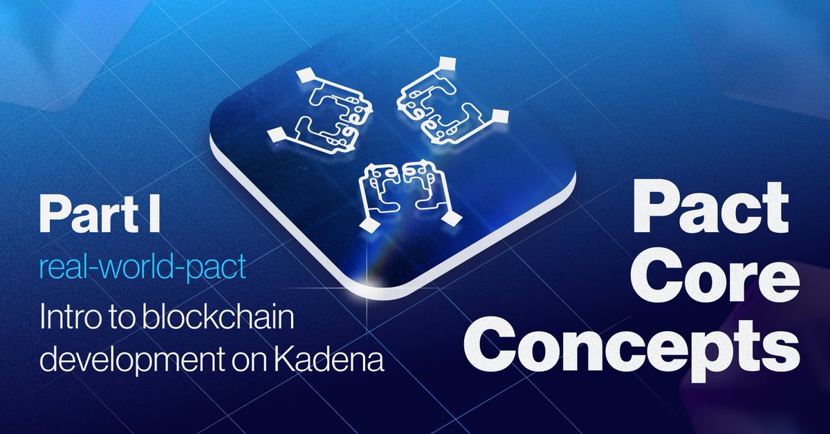 Announcing the first article of the Pact Core Concepts series written by <a href="/thomashoneyman/">//</a>!

Whether you’re a beginner or an expert, you can learn how to develop smart contracts with Pact in the Kadena ecosystem

medium.com/@kadena_io/pac…