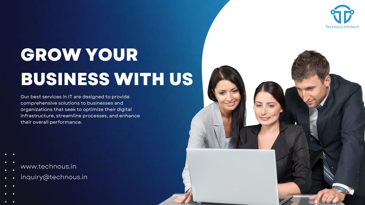 TechnousInfo's tweet photo. @Technous Infotech provides you with innovative IT solutions for a dynamic world - unlocking the limitless potential for your business.
Reach out to us to grow your business with us-
 📧- inquiry@technous.in
 📲 - +91-9157516018
#informationtechnology #technology #software https://t.co/a3EhTGF1oB