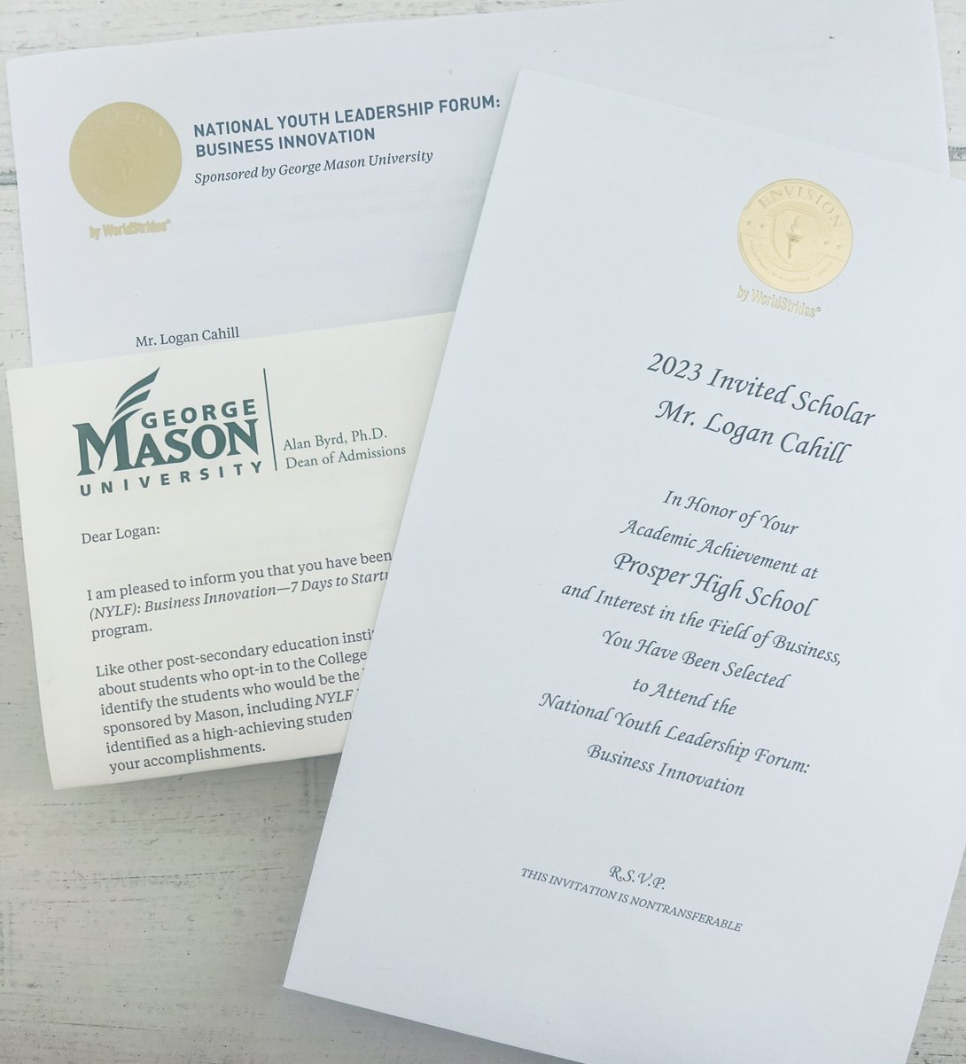 LoganCahill77's tweet photo. Excited to be selected to participate in the National Youth Leadership Forum for Business Innovation.
@EnvisionByWS
#envisionexperience
#futureleader #STUDENTathlete https://t.co/Pwl1FtSVPZ