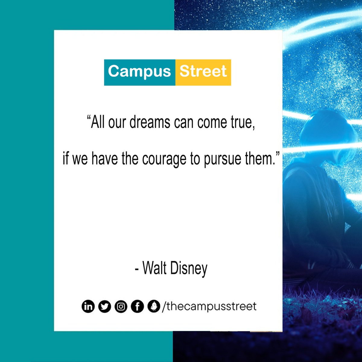 thecampusstreet's tweet photo. Dream big!!
#campusstreet #thursdaytip #motivational #students #collegestudents #collegelife #lifeofstudents #booklovers https://t.co/xNmoEUPhKh