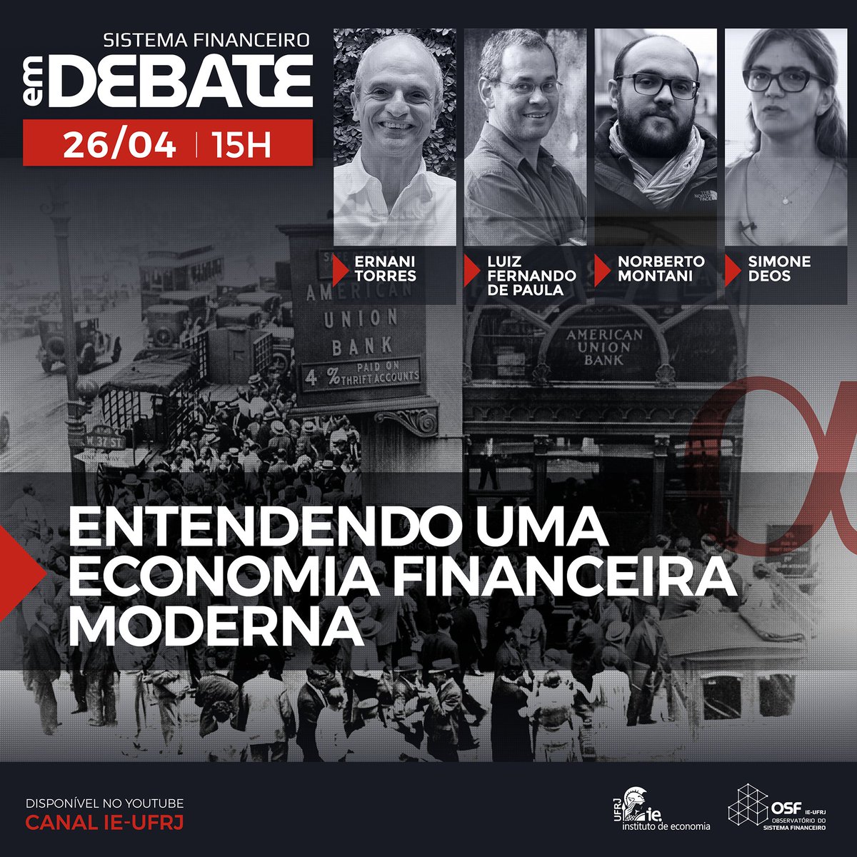 bob_nmm's tweet photo. Na próx. semana, na quarta, 26/4, também temos Debate, dessa vez mais cedo que o normal: 15h
O tema dessa vez é o funcionamento das economias e dos sistemas financeiros modernos, c/ participação de @deos_simone e @luizfpaula 
https://t.co/kgzdFR3NBl

TD: https://t.co/u0AyvbeVym https://t.co/zhCb4munAI