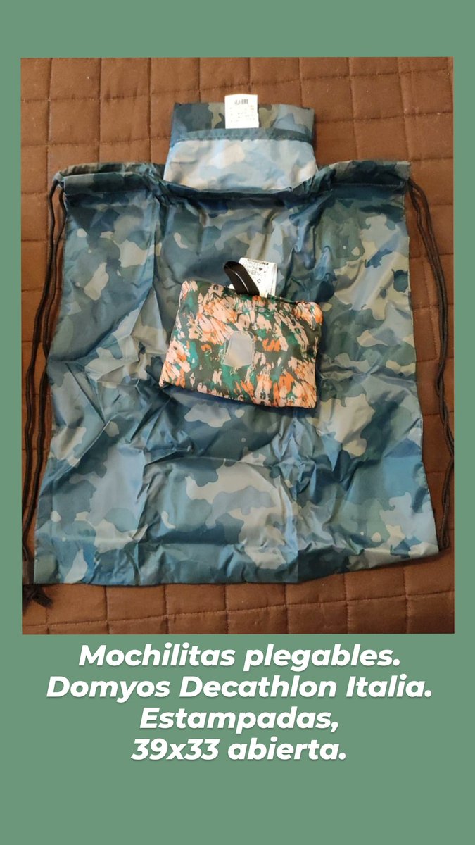 CeSe_Carp's tweet photo. Hola amig@s, tengo algunas cositas de #Decathlon Italia, todo a estrenar.
Marcas #Quechua y #Domyos Son prácticas, de buena calidad y a buenos precios.
Cualquier cosa me consultan por DM. 
Y si gustan dar RT, les agradezco 😊 

Pd, del modelo de la primer foto también hay lisas. https://t.co/6WrQprWXvL