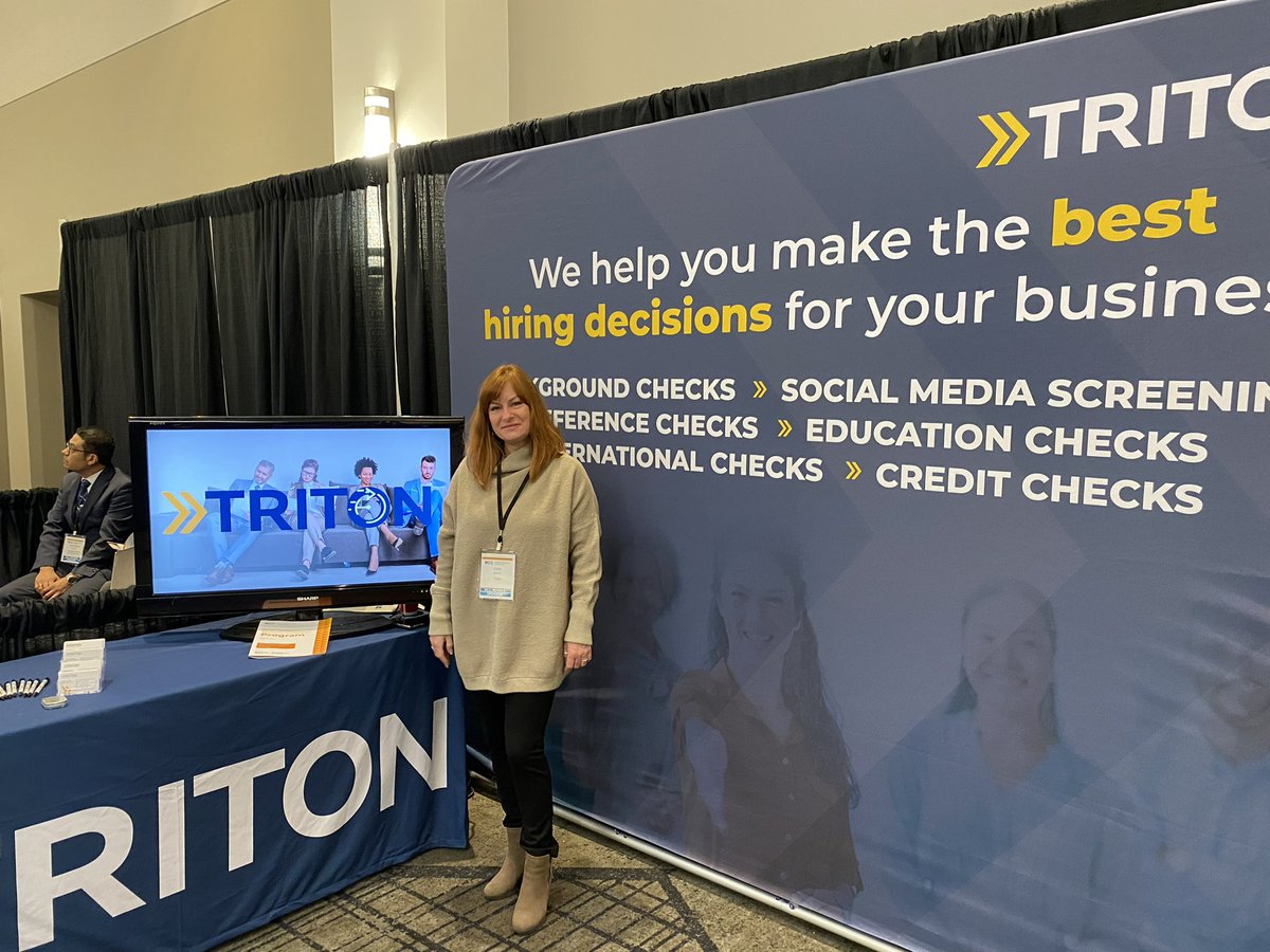 TritonChecks's tweet photo. We’re staying local today at the #RCCHR23 show in Mississauga! If you’re interested in a custom pre employment solution come by booth #5, Cara would love to help you hire top talent! https://t.co/xEKiFt30I8