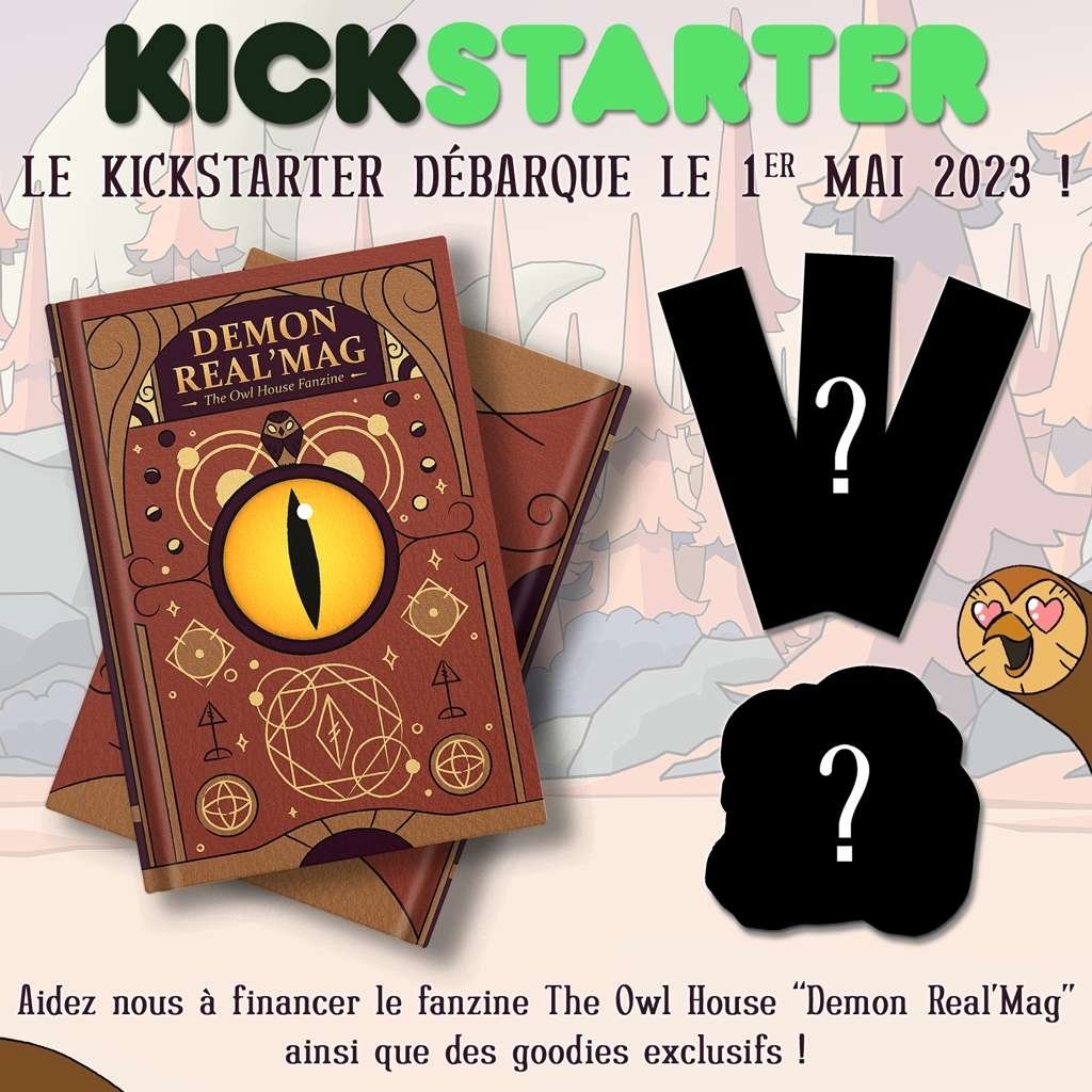 demonrealmagfr's tweet photo. Aidez nous à financer le  Démon realm mag, un fanzine The Owl House français. Sur kick-starter à  partir du 1er mai vous pourrez y retrouver le zine mais aussi d'autres  goodies exclusifs ! Nous comptons sur vous 🦉

#theowlhouse #toh #tohfanart  #theowlhousefanzine #fanzine https://t.co/V3rtjr4WpG
