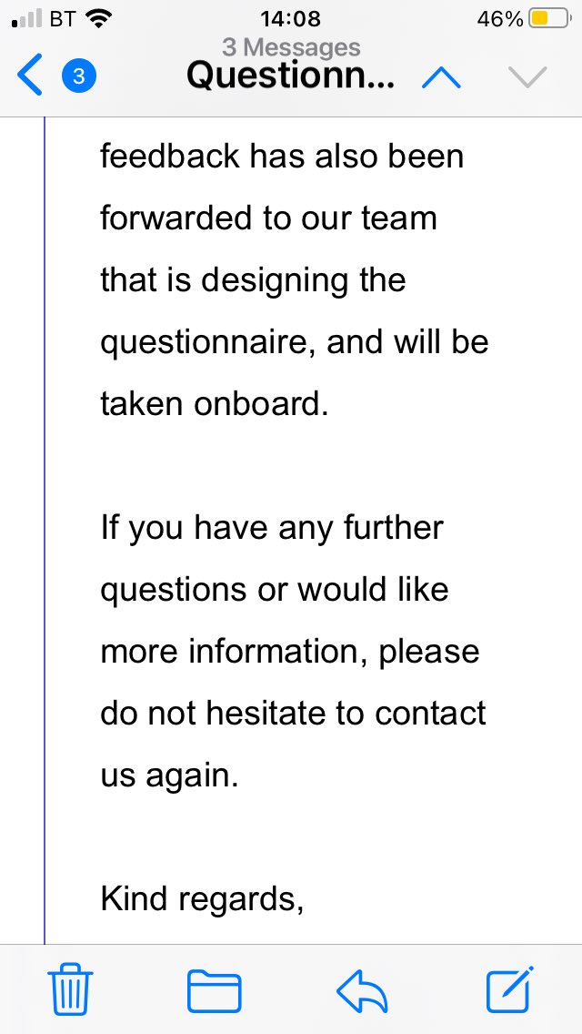 JustMe36243748's tweet photo. @ukfuturehealth @zeno001 Hi. I received the following email from a member of your team indicating that the next iteration of questionnaire will be sex ‘observed’ at birth.
Is this not the case? 
I could not complete questionnaire and cancelled my blood test appointment. When will it be changed?
Thank you https://t.co/eY1Qv8rP4I