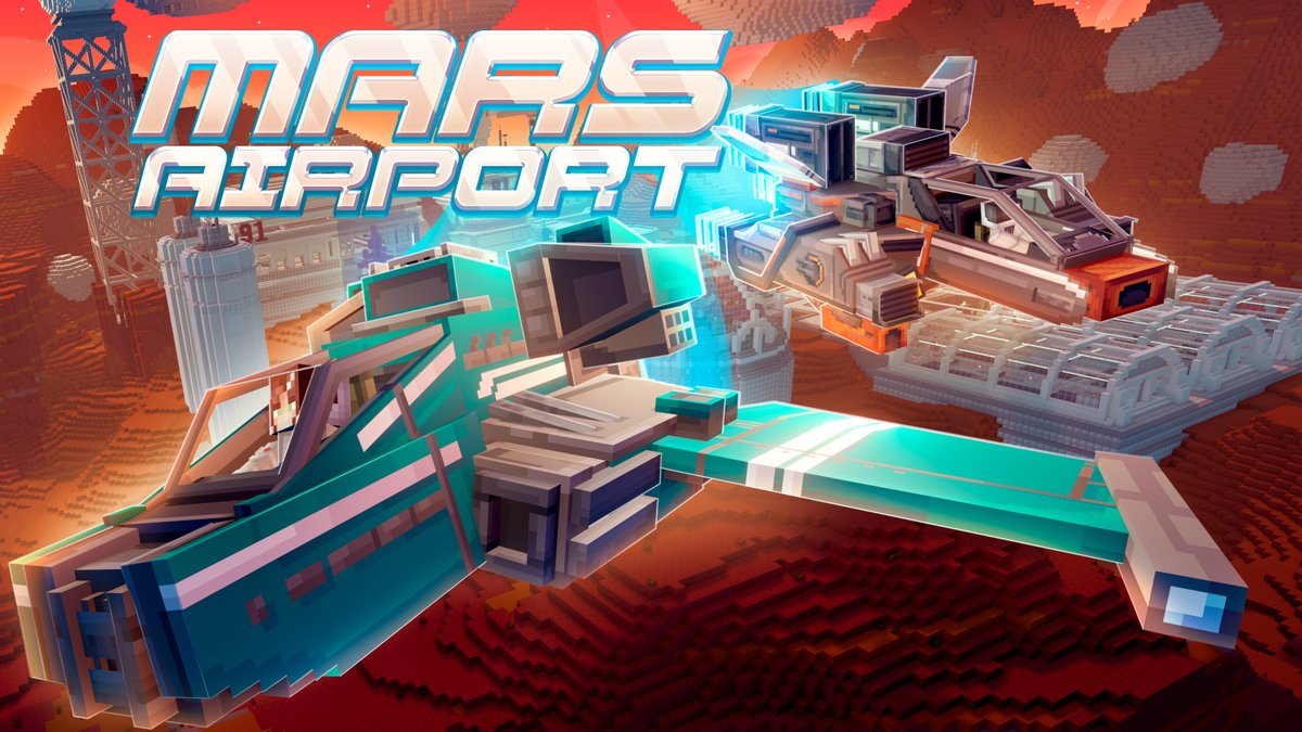 WithercoreMC's tweet photo. Weather on Mars today is ideal for flying! 🧑‍🚀
Get ready for flight and go on a red planet reconnaissance flight.

Mars Airport is now out on the #Minecraft Marketplace!
▶️https://t.co/szzNUAMy5g https://t.co/4MC5by84TK